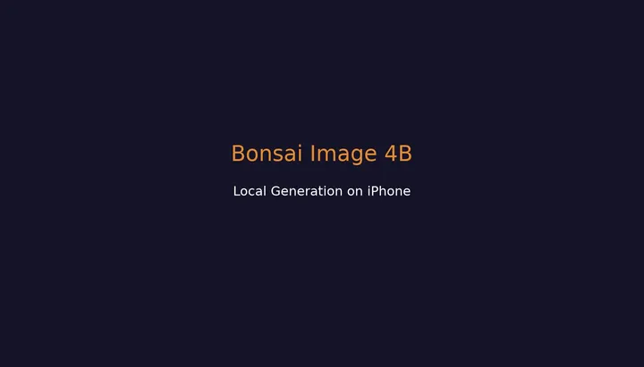 Bonsai Image 4B: генерация изображений на iPhone за 9 секунд