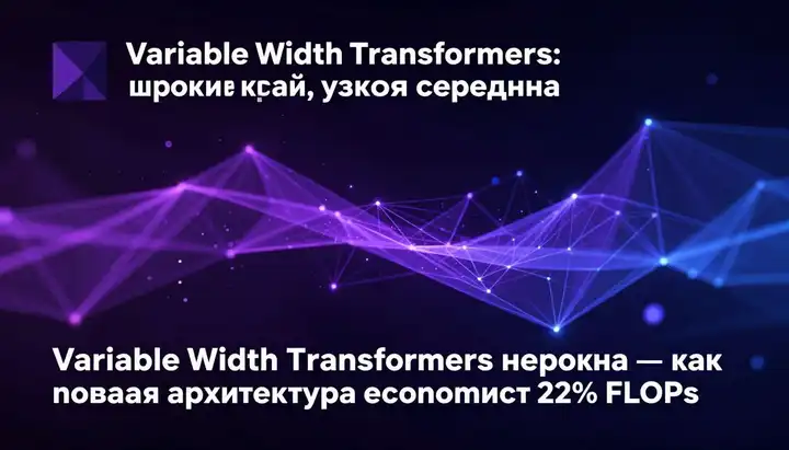 Variable-Width Transformers: широкие края, узкая середина — как новая архитектура экономит 22% FLOPs