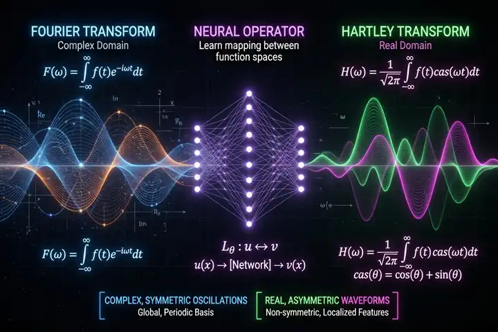 Hartley vs Fourier Neural Operators: какая спектральная база побеждает для разных PDE