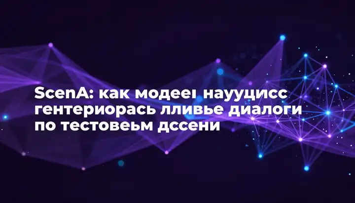 ScenA: как модель научилась генерировать живые диалоги по текстовому описанию